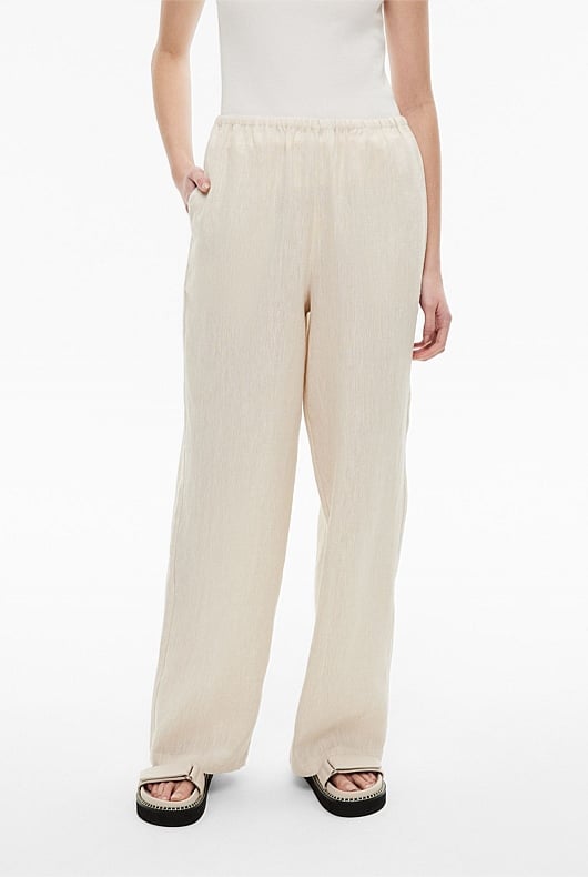 Linen Pull On Pant