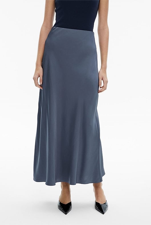 Bias Maxi Slip Skirt