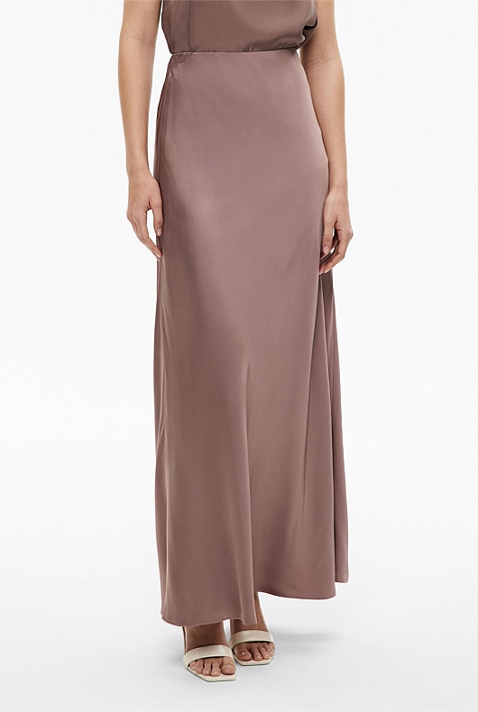 Bias Maxi Slip Skirt