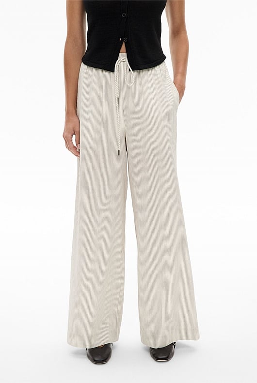 Linen Blend Stripe Pant