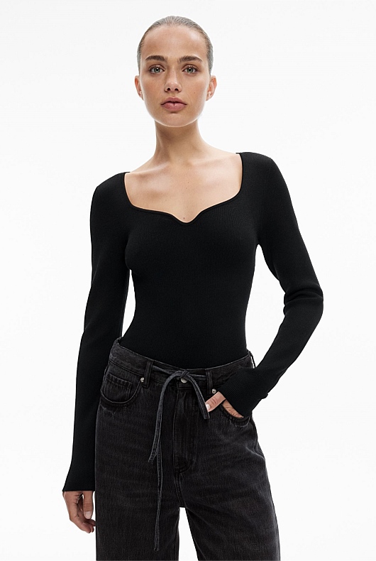 Shaped Neck Bodysuit