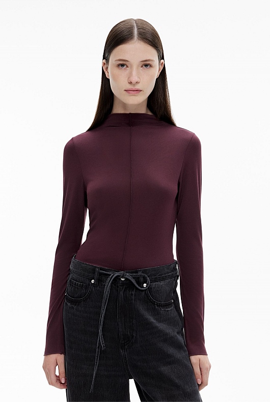 Hi Neck Jersey Top
