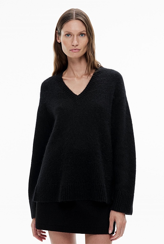 Fluffy V Neck Knit