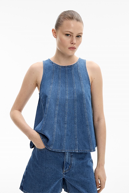 Denim Swing Top