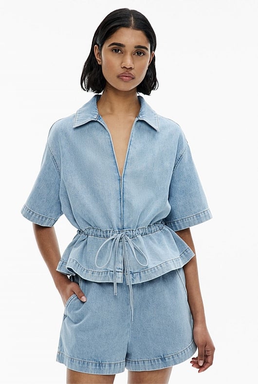Bow Denim Shirt
