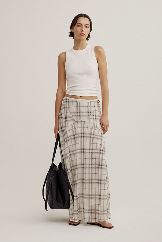 Basque Maxi Skirt