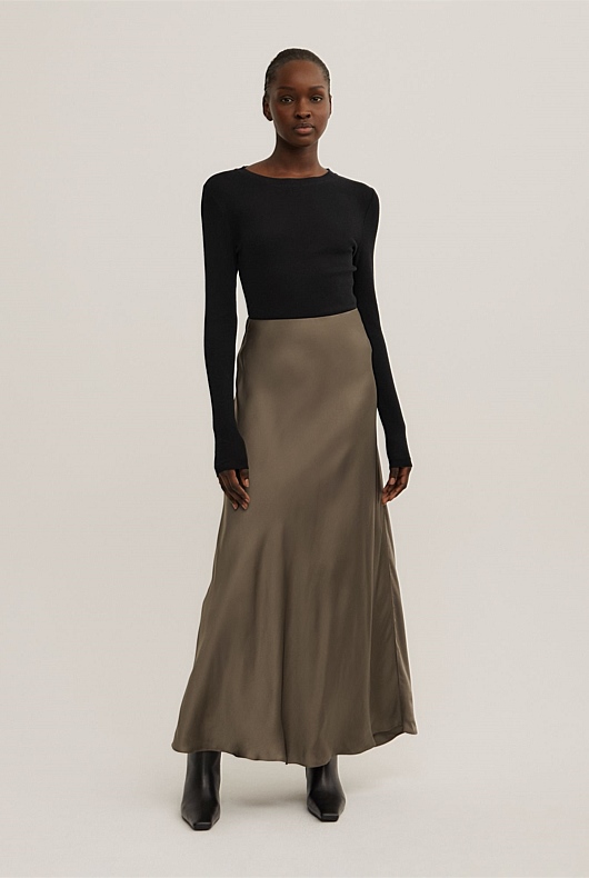 Bias Slip Skirt