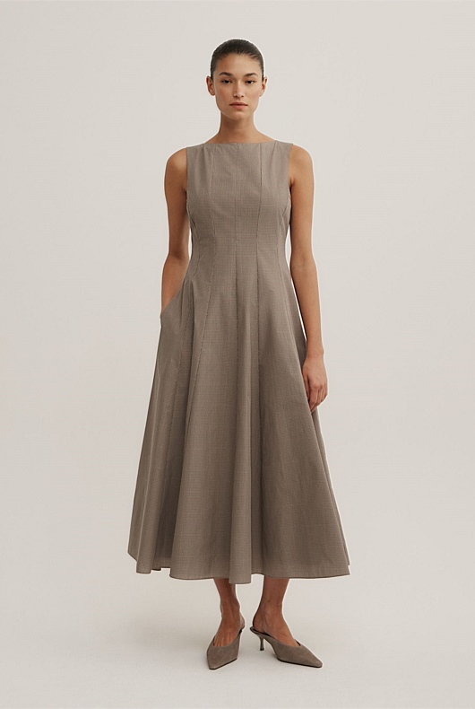 Panelled Midi Dress