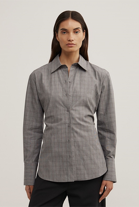 Check Tie Shirt