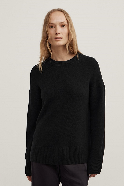 Relaxed Crew Neck Knit