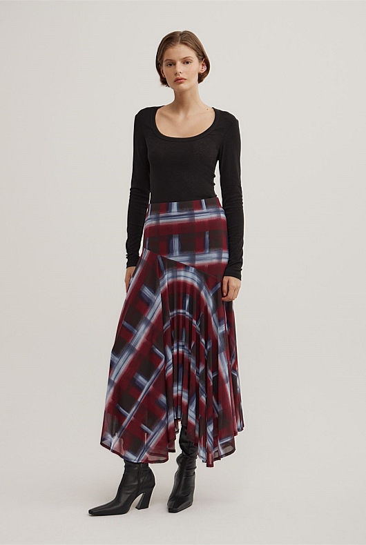 Asymmetric Drape Skirt