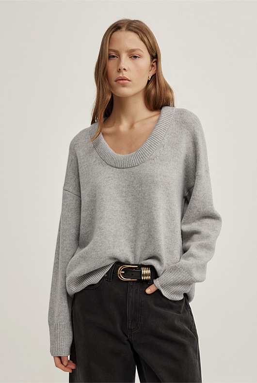 Relaxed Scoop Knit