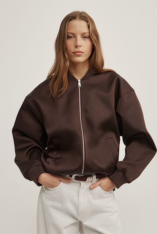 Satin Bomber Jacket