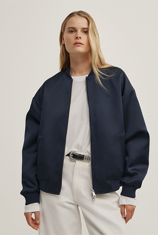 Satin Bomber Jacket