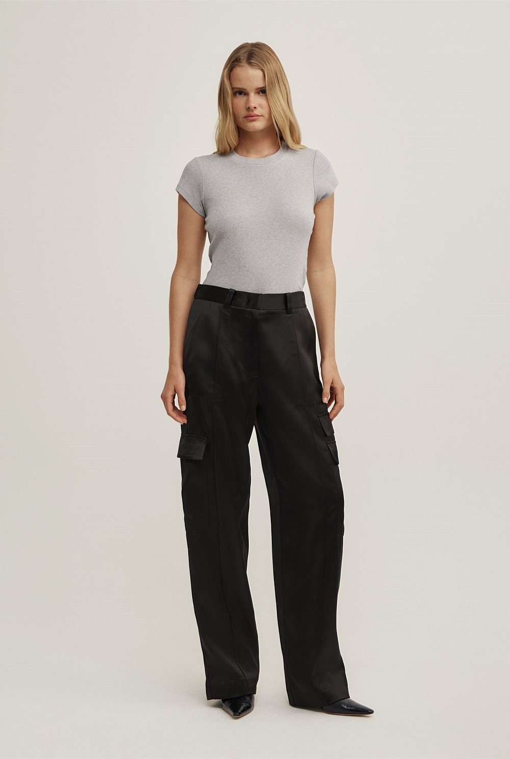 Satin Cargo Pant