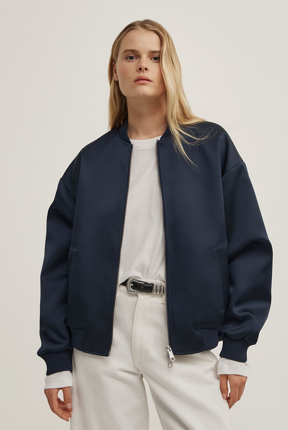 Satin Bomber Jacket