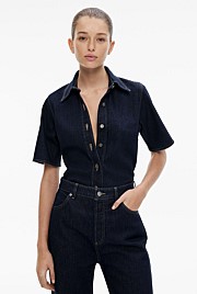 Denim Short Sleeve Shirt