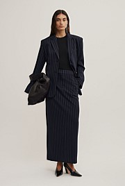Maxi Pinstripe Skirt