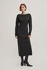 Boat Neck Knit Dress