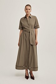 Trim Detail Shirt Dress