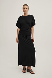 Tuck Waist Jersey Dress