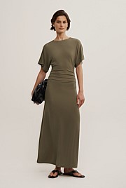 Tuck Waist Jersey Dress
