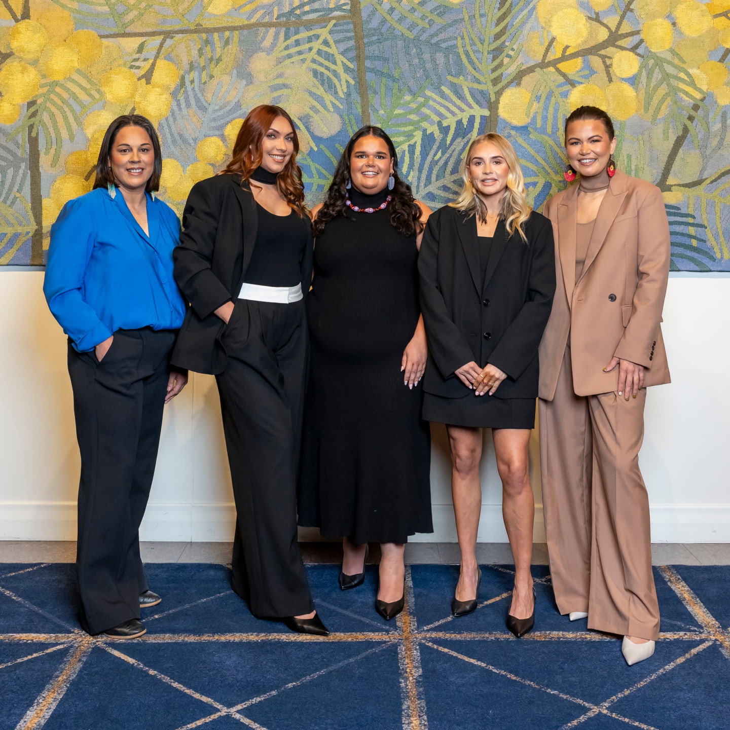 Associate Professor Shawana Andreas, Apryl Day, Gabrielle Ebsworth, Courtney Ugle and Vanessa Turnbull-Roberts at the Celebrating First Nations Women x Future Women Event