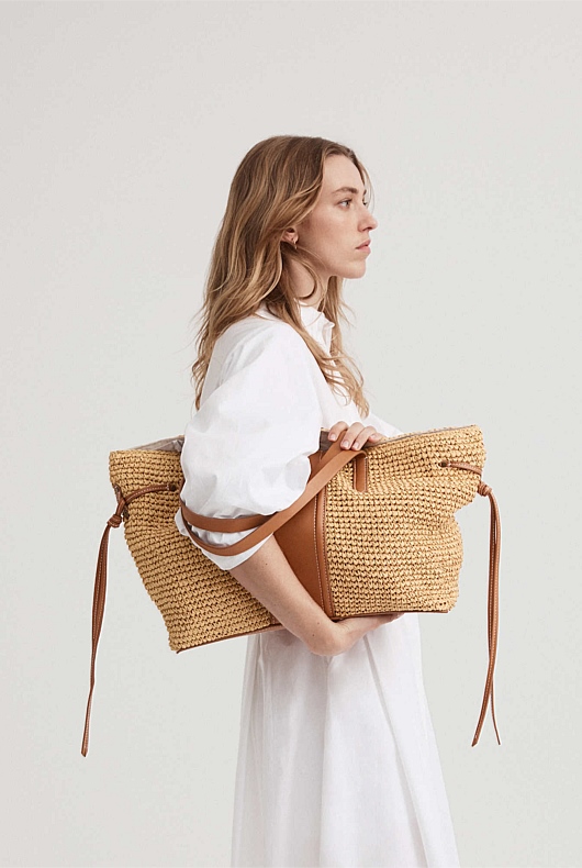 Natural Jacquie Crochet Tote - Women's Shoulder & Tote Bags | Witchery