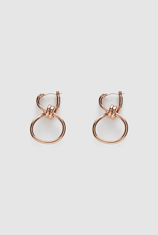 Rose Gold Metal Twist Earrings - Women's Earrings | Witchery