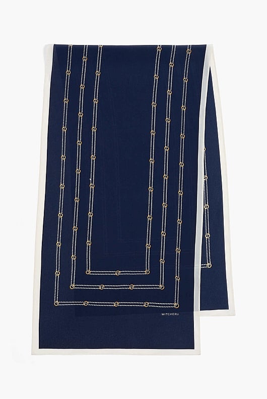 Navy Rope Print Scarf - Women's Scarves & Wraps | Witchery