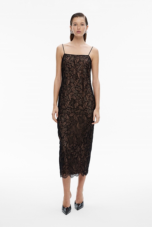 Black Lace Slip Dress - Women's Christmas Party Dresses | Witchery