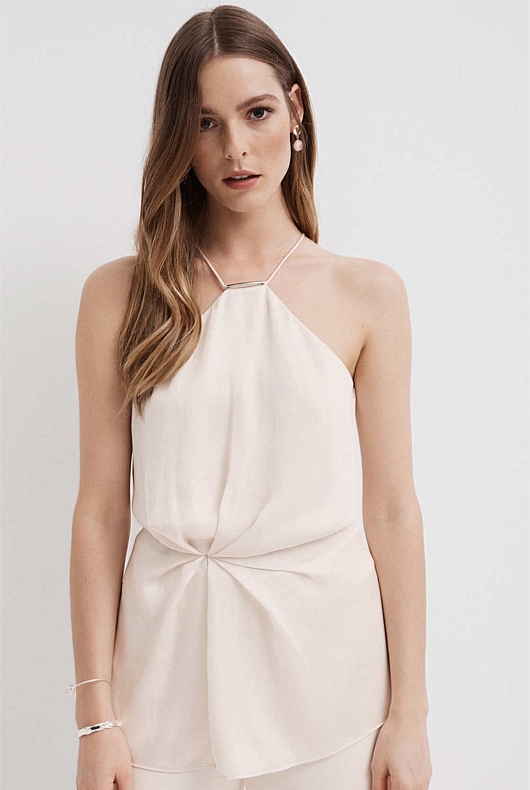 KNOT FRONT HALTER TOP FAIR VERONA