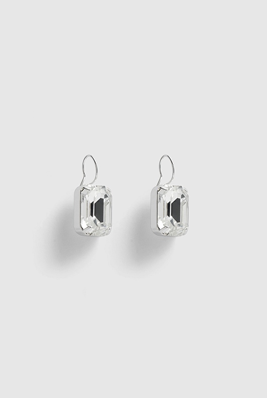 Silver Large Crystal Earring - Women's Earrings | Witchery