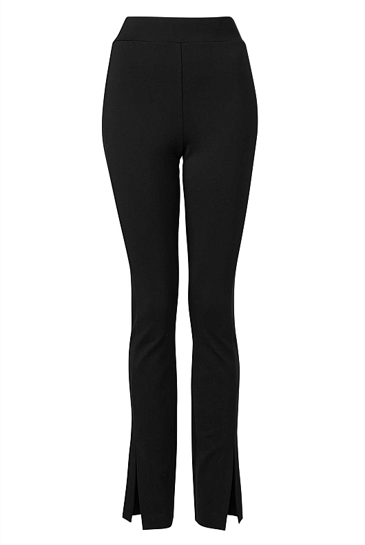 Black Ponte Split Legging - Women's Black Pants | Witchery