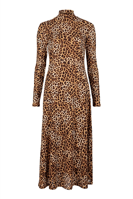 Ocelot Print Mesh Ocelot Print Dress - Women's A Line Dresses | Witchery