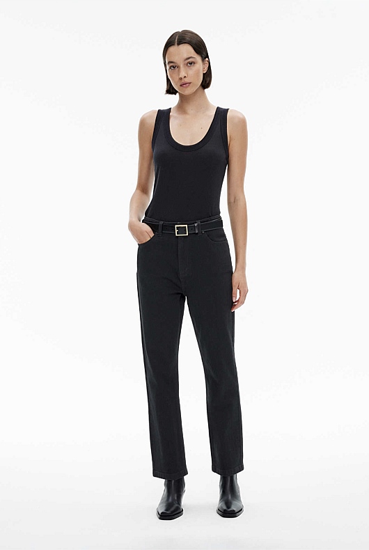 Black Slim Straight Jean Women's Straight Leg Jeans Witchery