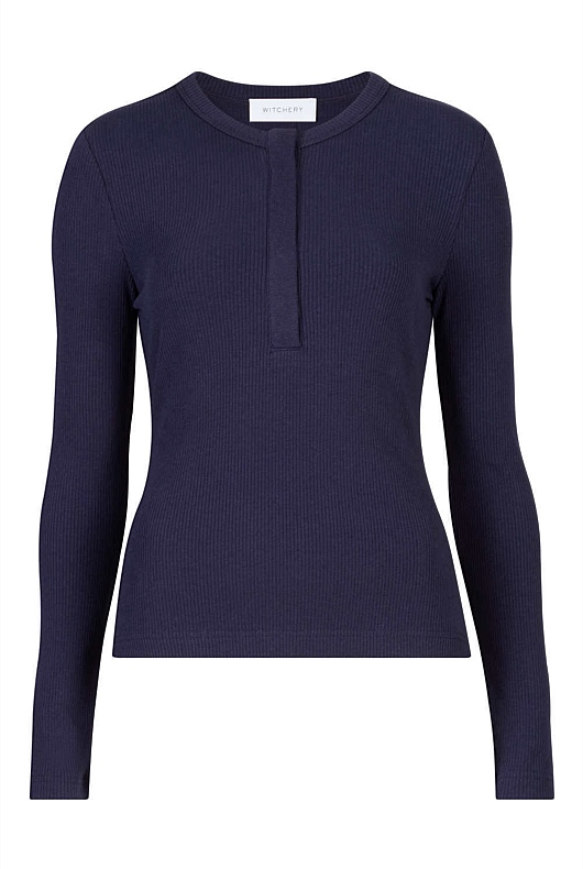 Sweat Henley Divided - Femme - Noir - Taille XS - Coton - Occasion
