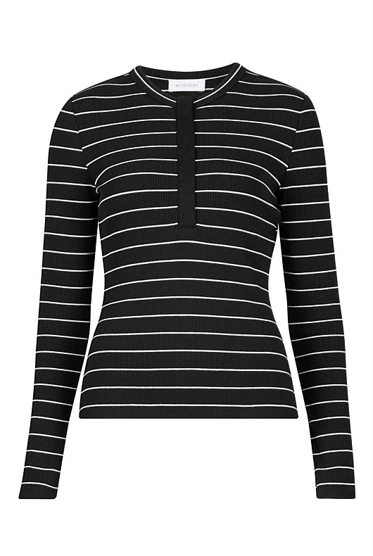Henley Top - Black