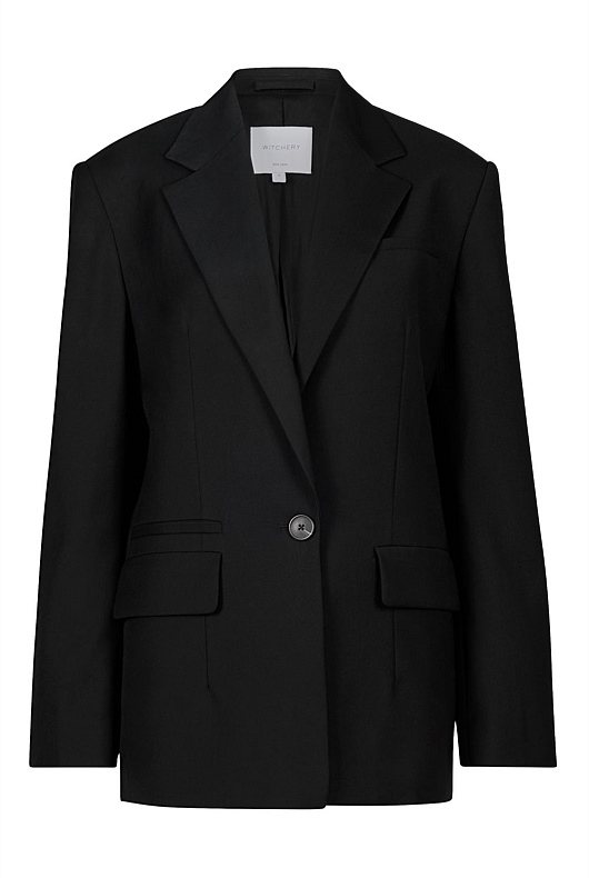 Black Oversized Single-Breasted Blazer - Women's Blazers | Witchery