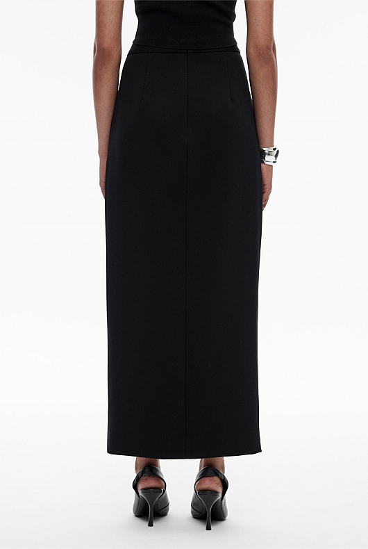 Black Split Front Maxi Skirt - Women's Maxi Skirts | Witchery