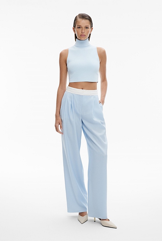 Ice Blue Waist Detail Pant - Women's Dress Pants | Witchery