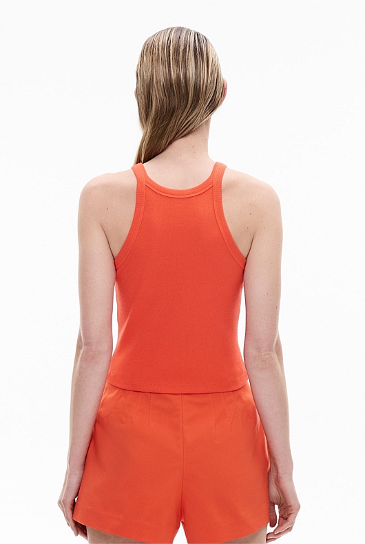 Tangerine Fine Bind Tank Women's Sleeveless Tops Witchery