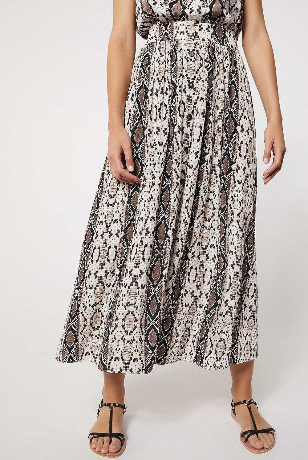 Snake Button Skirt