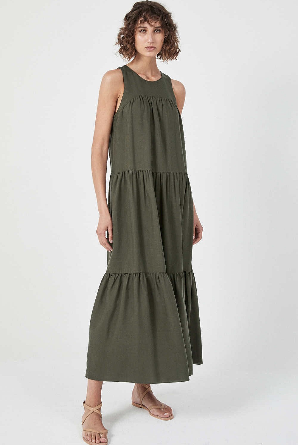 Yoke Tiered Dress