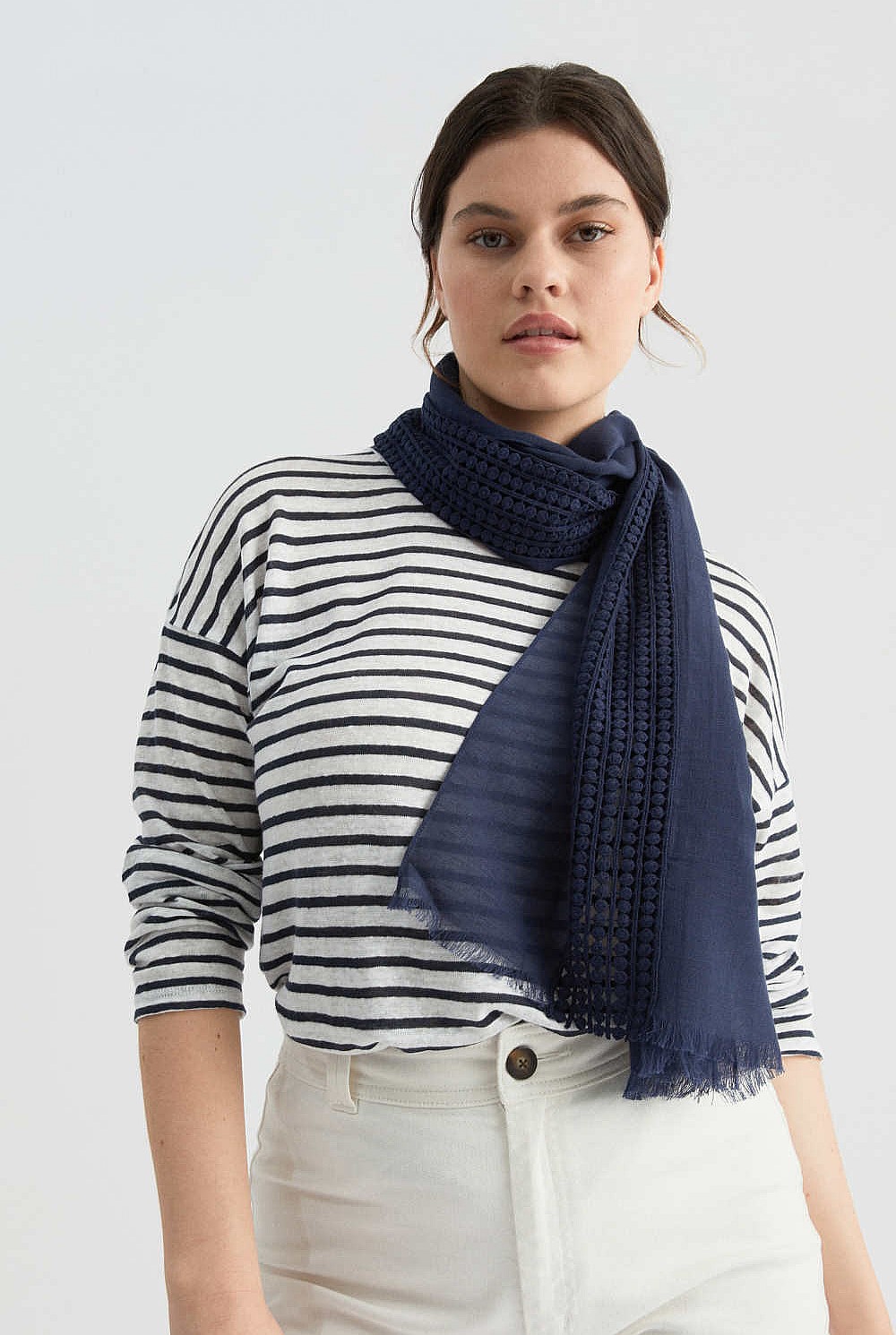 Milos Broderie Scarf