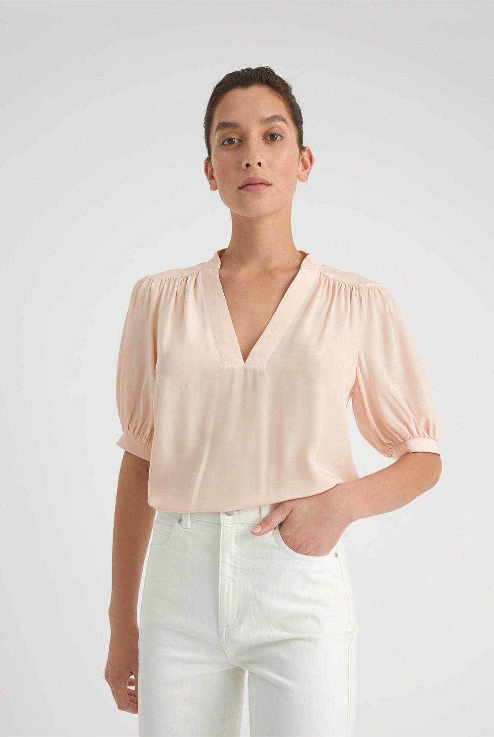 Yoke Shoulder Blouse