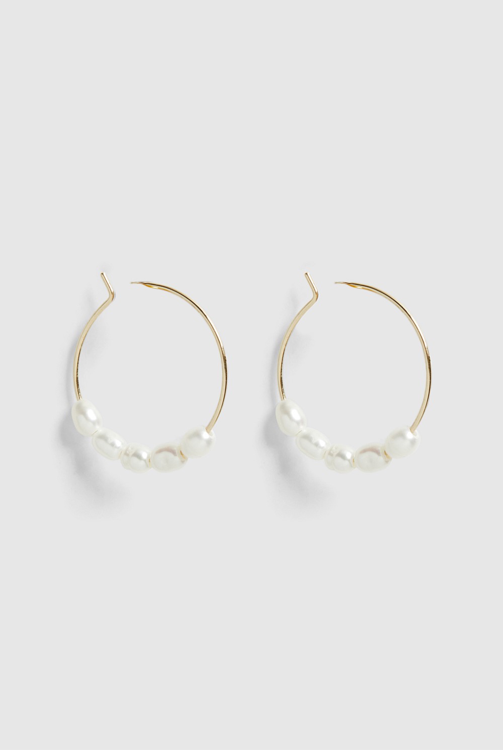Mini Pearl Hoops