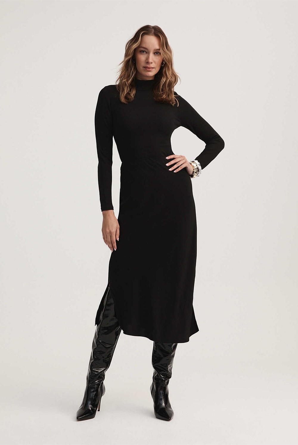 Rib Turtle Neck Top