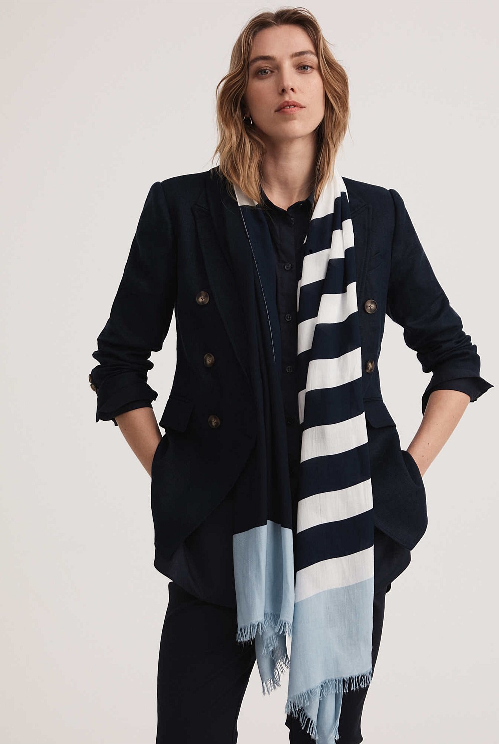 Twill Stripe Scarf