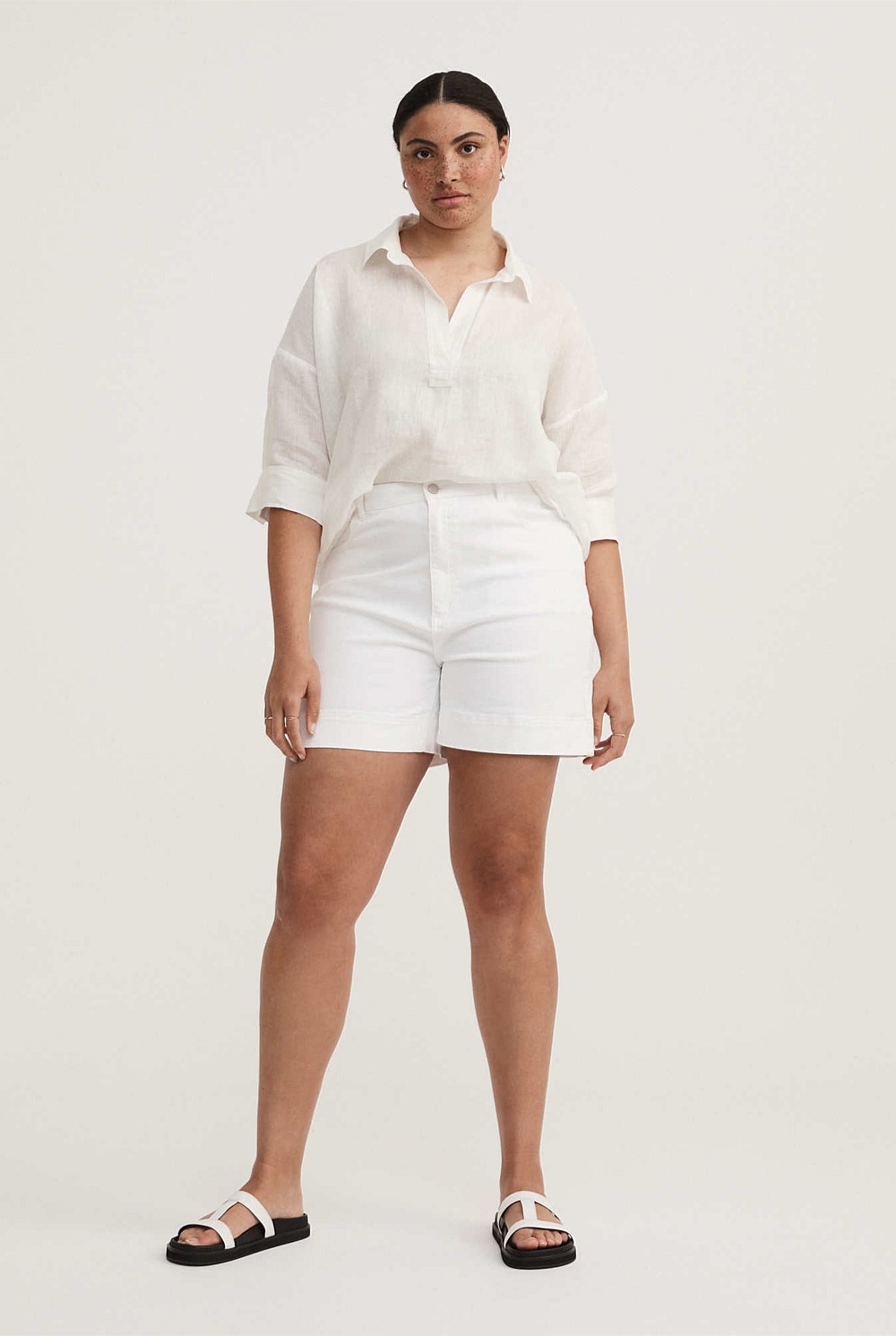 French Linen Pop Over Shirt